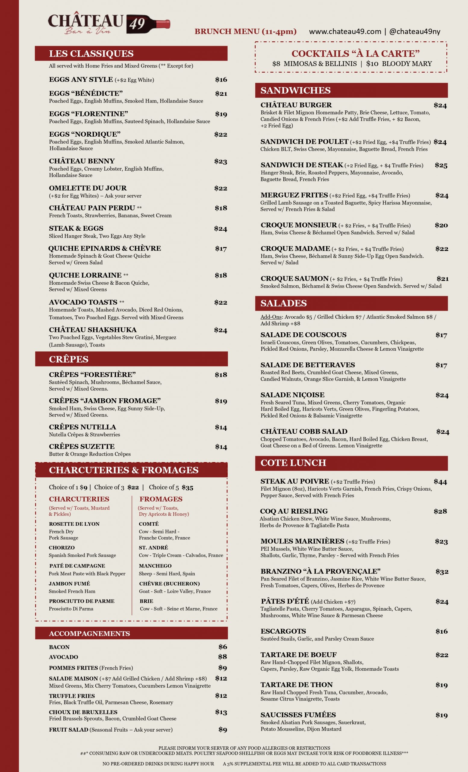 Summer Brunch Menu
